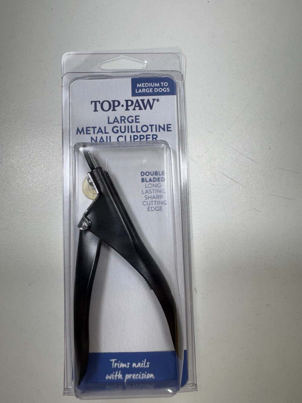 Top Paw Large Metal Nail Clipper M-L Dogs Guillotine Double Bladed Pets